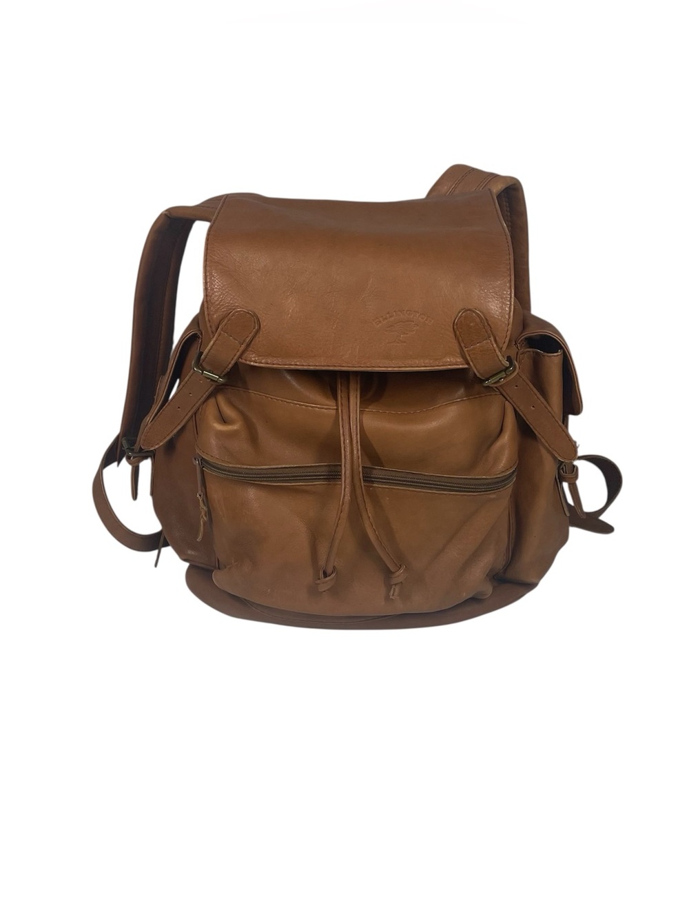 Ellington Vintage Leather Rucksack Backpack Travel Tote Large Bag British Tan